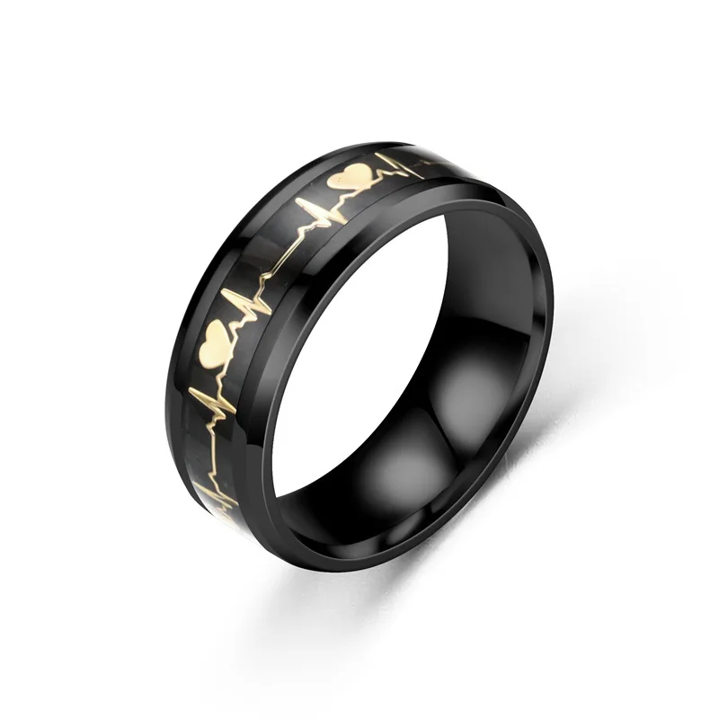 New designer 8MM jewelry heart radio wave wedding ring stainless steel couples ring wholesale
New designer 8MM jewelry heart radio wave wedding ring stainless steel couples ring wholesale