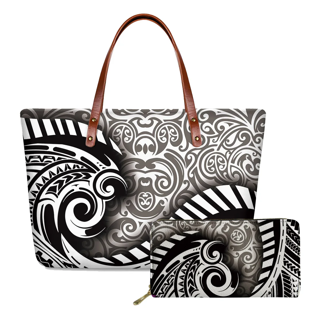 Fashionable Polynesian Traditional Tribal Style Printed Bags Women Luxury Handbags 2pcs Set Custom Ladies Purses And Handbags
Fashionable Polynesian Traditional Tribal Style Printed Bags Women Luxury Handbags 2pcs Set Custom Ladies Purses And Handbags