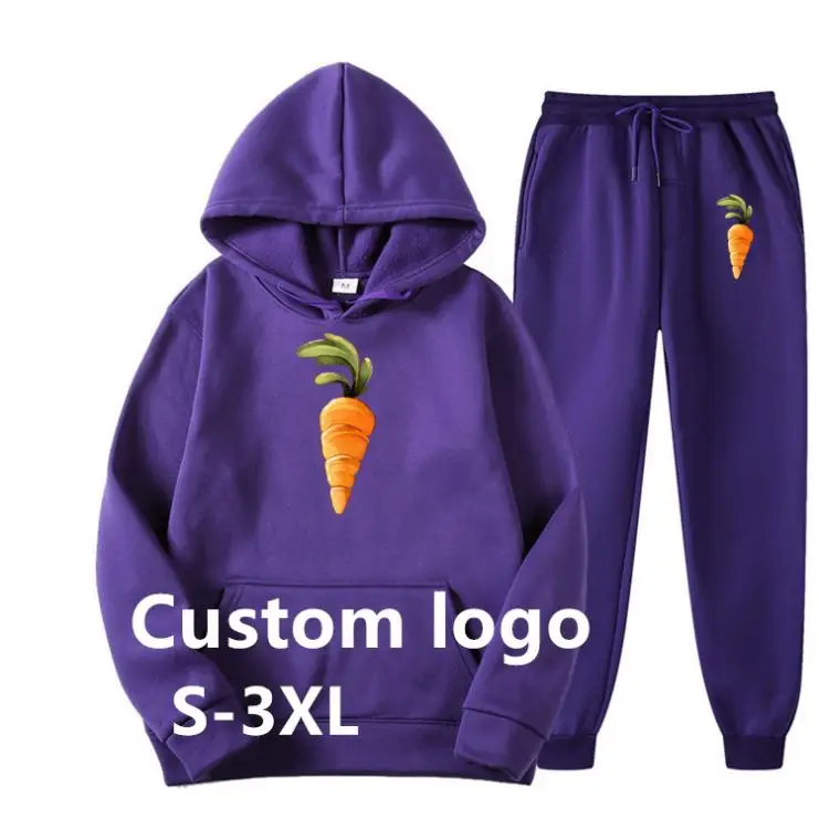 Wholesale High Quality Unisex Graphic Blank Carrot pattern printed Jogging Sweat Pants Suits Hoodies And Sweatpants Set Mens, Picture shows
Wholesale High Quality Unisex Graphic Blank Carrot pattern printed Jogging Sweat Pants Suits Hoodies And Sweatpants Set Mens, Picture shows