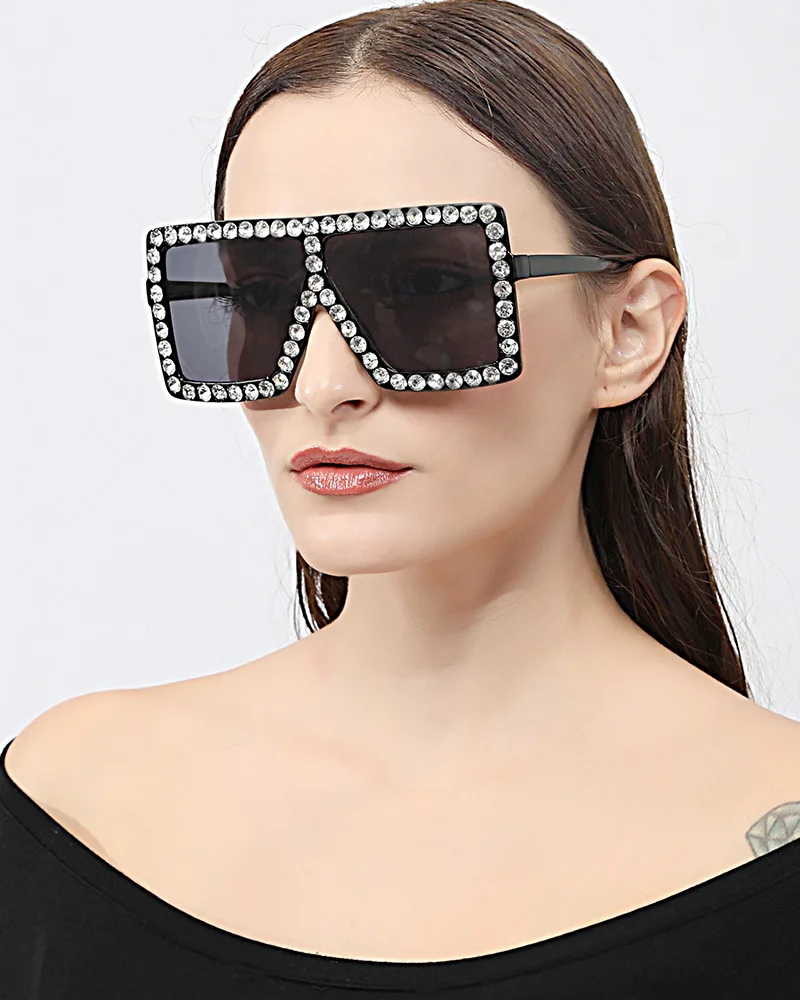 Fashion Retro 13 Colors Oversize Sunglasses Big Frame Vintage Sun Glasses Luxury Diamond Rhinestone Womens Sunglasses
Fashion Retro 13 Colors Oversize Sunglasses Big Frame Vintage Sun Glasses Luxury Diamond Rhinestone Womens Sunglasses