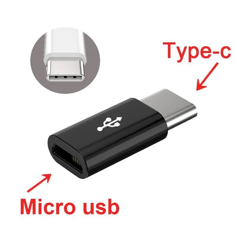 

Usb Otg Adapter Factory Direct Aluminium Alloy Micro To Type-c Converter Otg Cable With Chain Metal V8 To Otg Type C Converter, White
