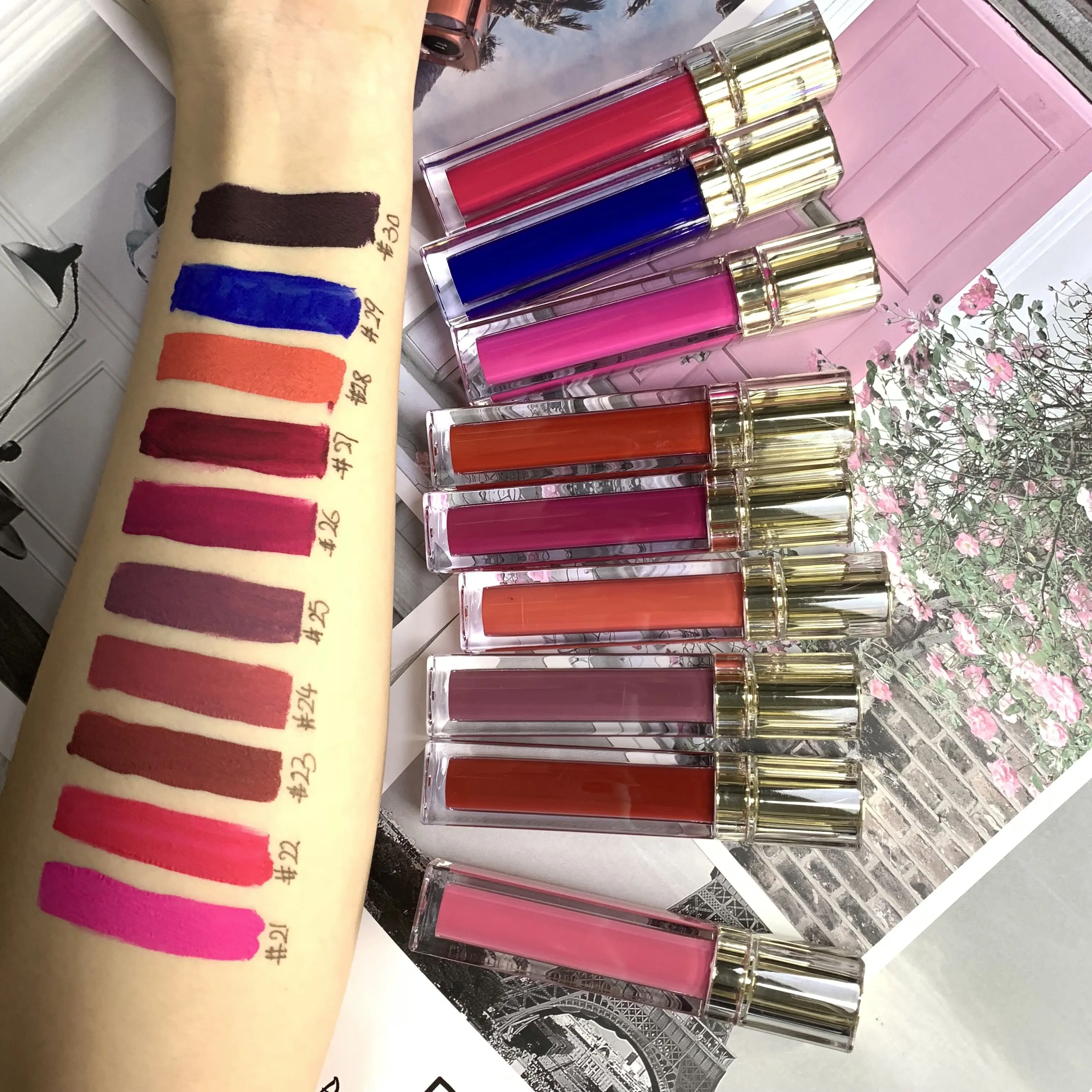 Wholesale OEM Beauty makeup New 25color Matte lipgloss Waterproof lipstick Non-stick cup lip glaze
Wholesale OEM Beauty makeup New 25color Matte lipgloss Waterproof lipstick Non-stick cup lip glaze