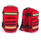 Custom Water Resistant Military Bag Army Firefighter Training Molle Warning Reflective Label Tactical Red Backpack