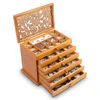 Light Brown Real Wood/Wooden Jewelry Box Case