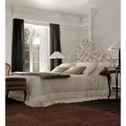 Modern Bed Fabric Modern European Style Modern Carved Silver Ornate Bed Furniture Fabric Bedroom Bed Set