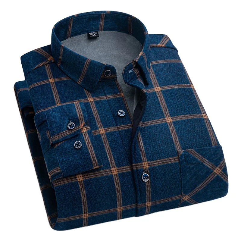 XQM Plush Plus Size Men'S Clothing Autumn And Winter Warm Men'S Shirts Brown Plaid Men'S Tops
XQM Plush Plus Size Men'S Clothing Autumn And Winter Warm Men'S Shirts Brown Plaid Men'S Tops