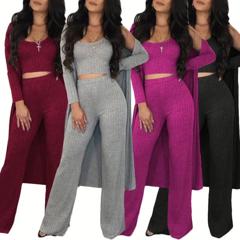 2021 Autumn And Winter Trendy Crop Top Womens clothing crop Ladies knitted Three Piece Set Women Clothing
2021 Autumn And Winter Trendy Crop Top Womens clothing crop Ladies knitted Three Piece Set Women Clothing