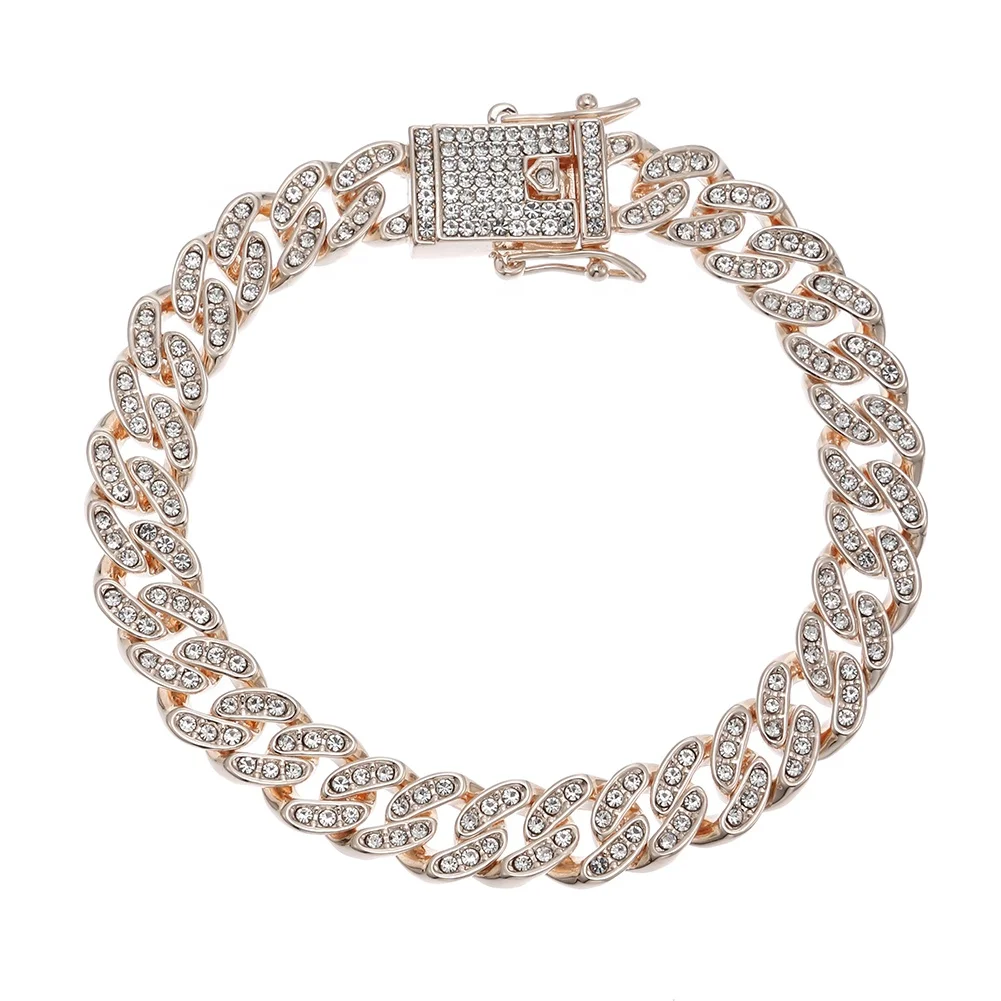 2021 New Cuban Link Bracelet Bling Full Diamond Rhinestone Hip Hop Cuban Bracelet, Picture shows
2021 New Cuban Link Bracelet Bling Full Diamond Rhinestone Hip Hop Cuban Bracelet, Picture shows