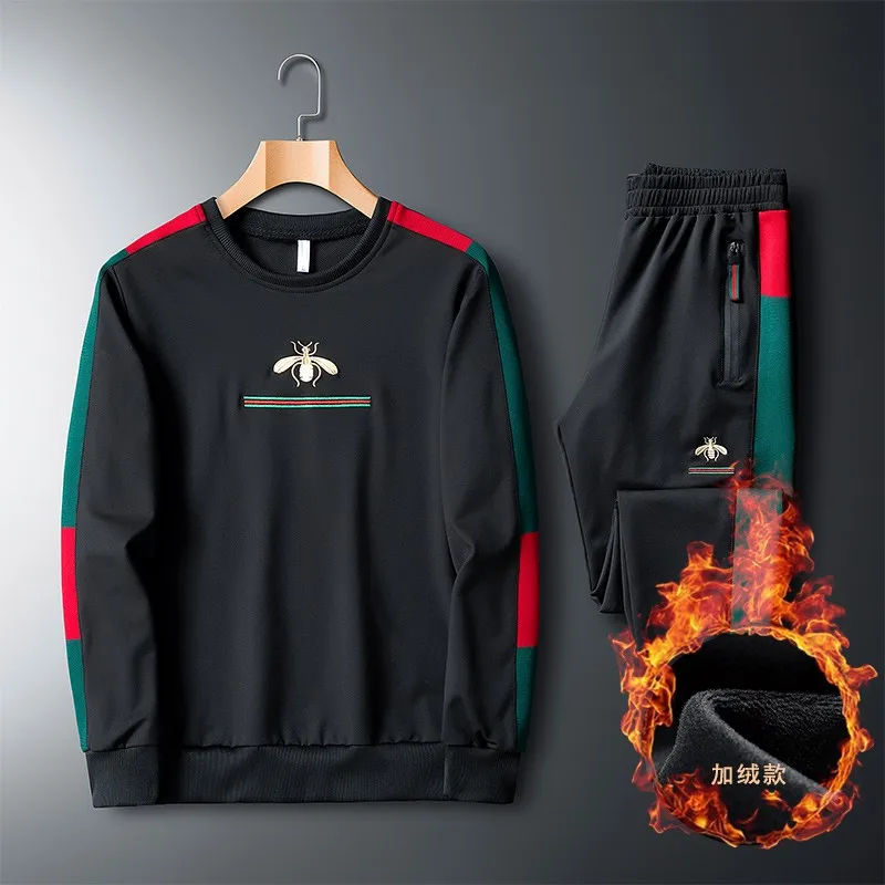 Fall Winter Sports Suit For Men Embroidered Little Bee Men's Casual Thickened Long Sleeve Sweat Suit Two Piece set
Fall Winter Sports Suit For Men Embroidered Little Bee Men's Casual Thickened Long Sleeve Sweat Suit Two Piece set