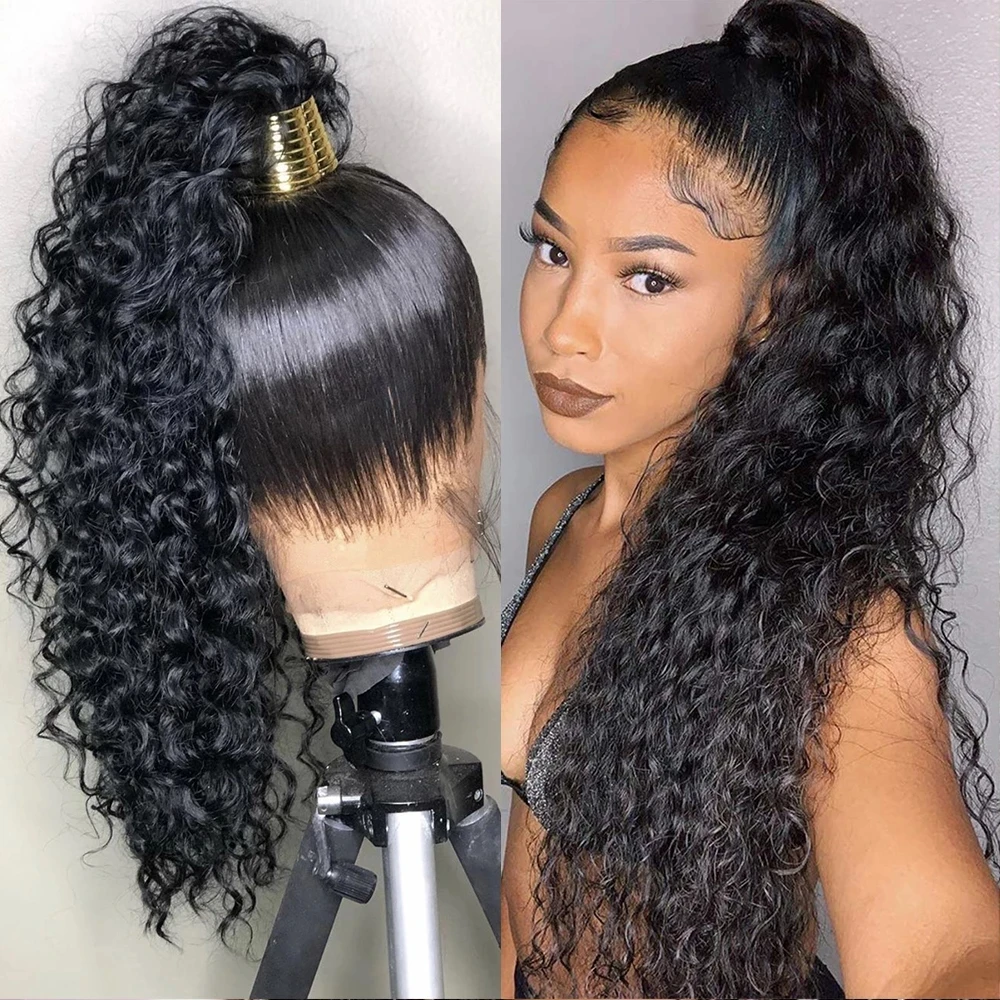 GS Full Lace Wig Curly/Deep/ Water Wet Wavy Pre Plucke With Baby Hair Brazilian 28 Inch Wigs Handmade Human Hair Full Lace Wig, Natural black
GS Full Lace Wig Curly/Deep/ Water Wet Wavy Pre Plucke With Baby Hair Brazilian 28 Inch Wigs Handmade Human Hair Full Lace Wig, Natural black