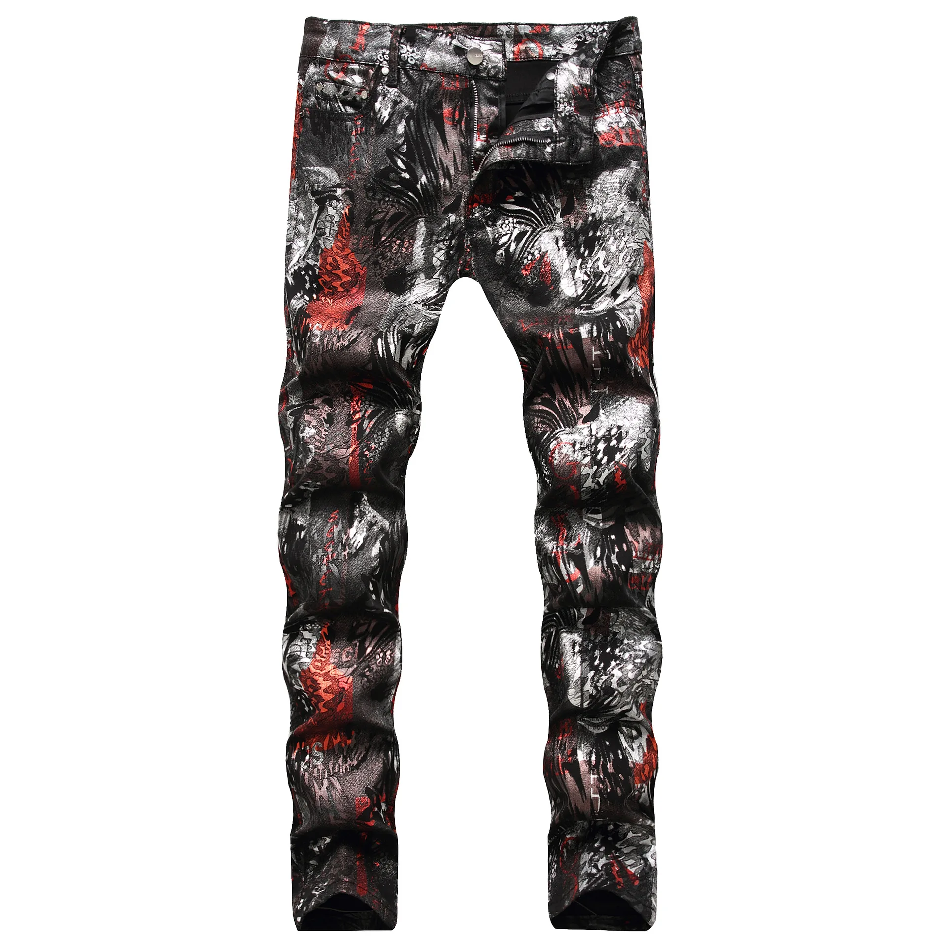 Clothing wholesale high quality fashion Leopard Print Graffiti Slim fit pants casual Denim pant jeans for men
Clothing wholesale high quality fashion Leopard Print Graffiti Slim fit pants casual Denim pant jeans for men