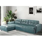 ZUOYOU luxury furniture modern Genuine leather corner sofa bed for living room 5019b-2