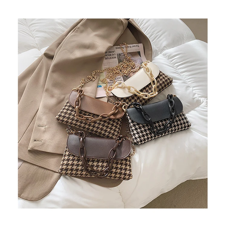 New Trendy Houndstooth Shoulder Bags Lady Fashion Acrylic Chain Crossbody Bags Designer Wild Women Handbags Small Clutch Bolsa
New Trendy Houndstooth Shoulder Bags Lady Fashion Acrylic Chain Crossbody Bags Designer Wild Women Handbags Small Clutch Bolsa