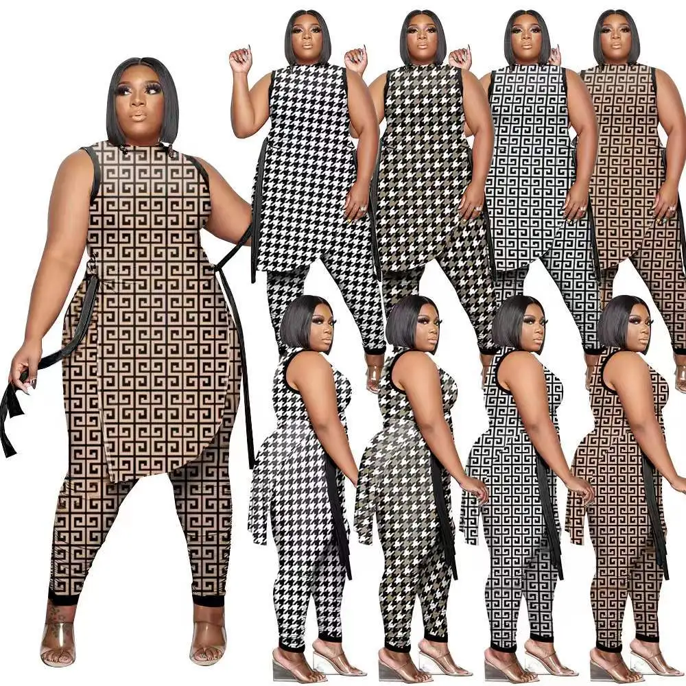 Fashion Print Vest Long Tops and Skinning Pants Matching Sets Two Piece Pants Set Plus Size Summer Clothing 4XL 5XL, Black, coffee ,black2, grey
Fashion Print Vest Long Tops and Skinning Pants Matching Sets Two Piece Pants Set Plus Size Summer Clothing 4XL 5XL, Black, coffee ,black2, grey