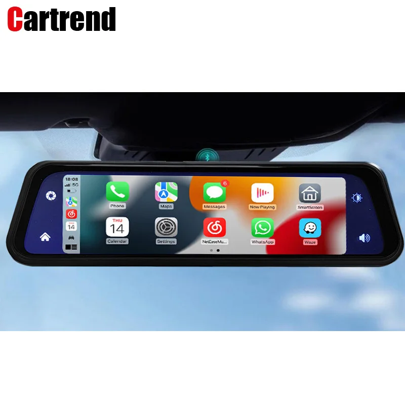 

Automobile Video Recorder Wireless CarPlay Androidauto Car DVR 4G WIFI Dash Cam ADAS GPS Rearview mirror Dual Lens 1080P