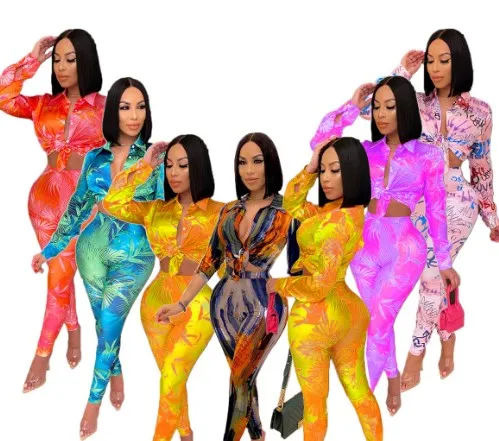Women Clothing Shirts Beach Club Party Outfits For V-Neck Floral Tie-Dye Pants Two Piece Set, 6 colors
Women Clothing Shirts Beach Club Party Outfits For V-Neck Floral Tie-Dye Pants Two Piece Set, 6 colors