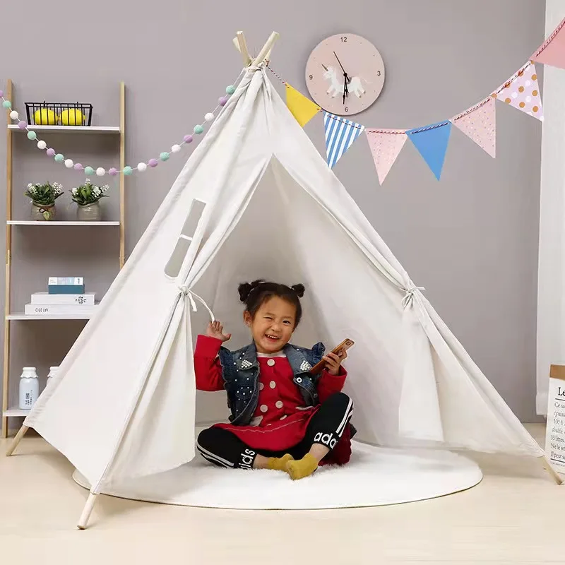 

1.35M Children's Tent Kids Play Room Party Game Tents Events Toy Foldable Wigwam Children House Indian Teepee Photography Props