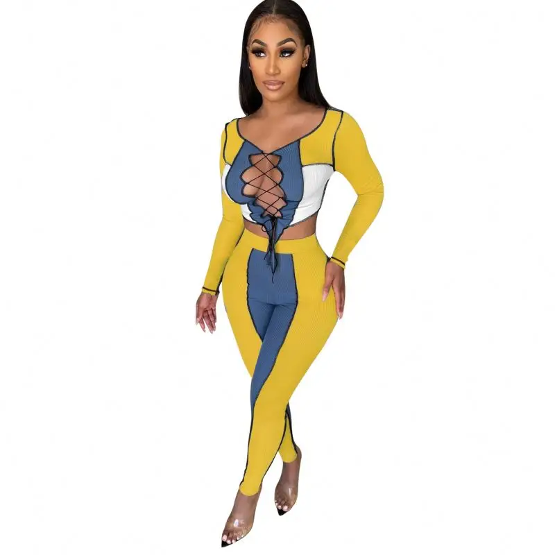 2021 Fall Women Clothing Casual Two Piece Fall Hollow Out V Neck Set Ribbed Women Two Piece Fall Sets
2021 Fall Women Clothing Casual Two Piece Fall Hollow Out V Neck Set Ribbed Women Two Piece Fall Sets