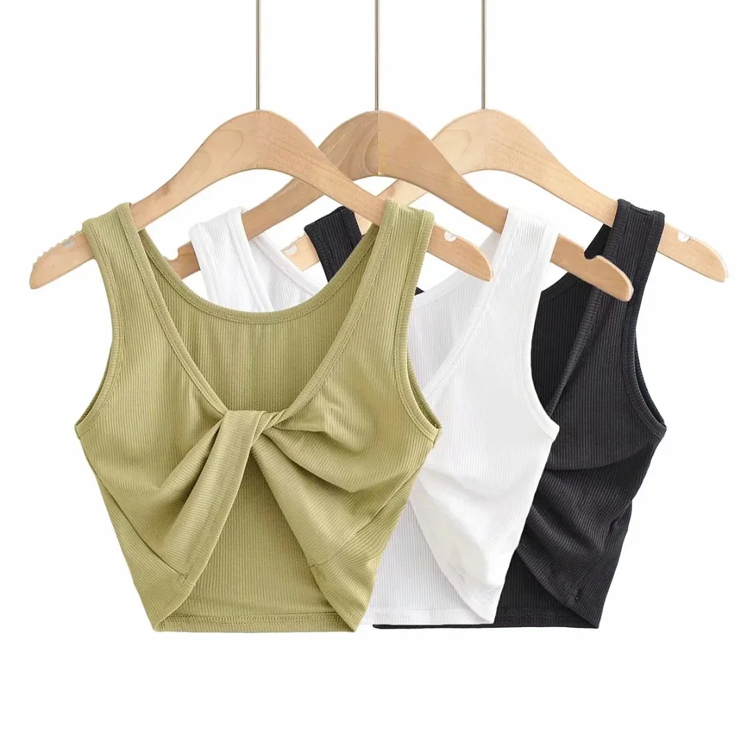B64143A 2021 summer new European and American newest knot short crop sleeveless lady top, White/black/green
B64143A 2021 summer new European and American newest knot short crop sleeveless lady top, White/black/green