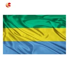 Custom 3x5ft 100D polyester fabric digital print Africa Gabon national country flags for sale