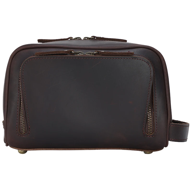 Vintage Custom Handmade Genuine Leather Cosmetic Toiletry Bag 100% Pure Real Cow Leather Washing Bag for Travel
Vintage Custom Handmade Genuine Leather Cosmetic Toiletry Bag 100% Pure Real Cow Leather Washing Bag for Travel