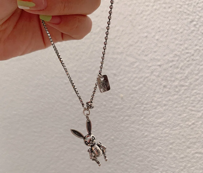 women female new arrival vintage rogue rabbit star necklace silver metal bubby rabbit pendant necklace with letter coin star, Picture
women female new arrival vintage rogue rabbit star necklace silver metal bubby rabbit pendant necklace with letter coin star, Picture