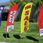 flying banner beach flag for advertising and banner