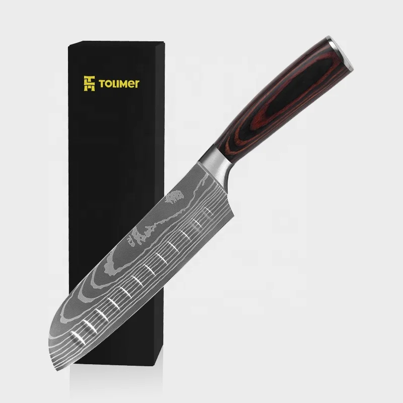 Free Sample Custom Santoku knife 4CR13 stainless steel colored wood handle Kitchen knife Japanese Santoku knife
Free Sample Custom Santoku knife 4CR13 stainless steel colored wood handle Kitchen knife Japanese Santoku knife