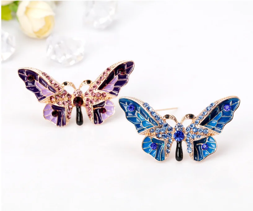 European and American hot spot new fashion alloy oil dripping butterfly brooch brooch, Picture shows
European and American hot spot new fashion alloy oil dripping butterfly brooch brooch, Picture shows
