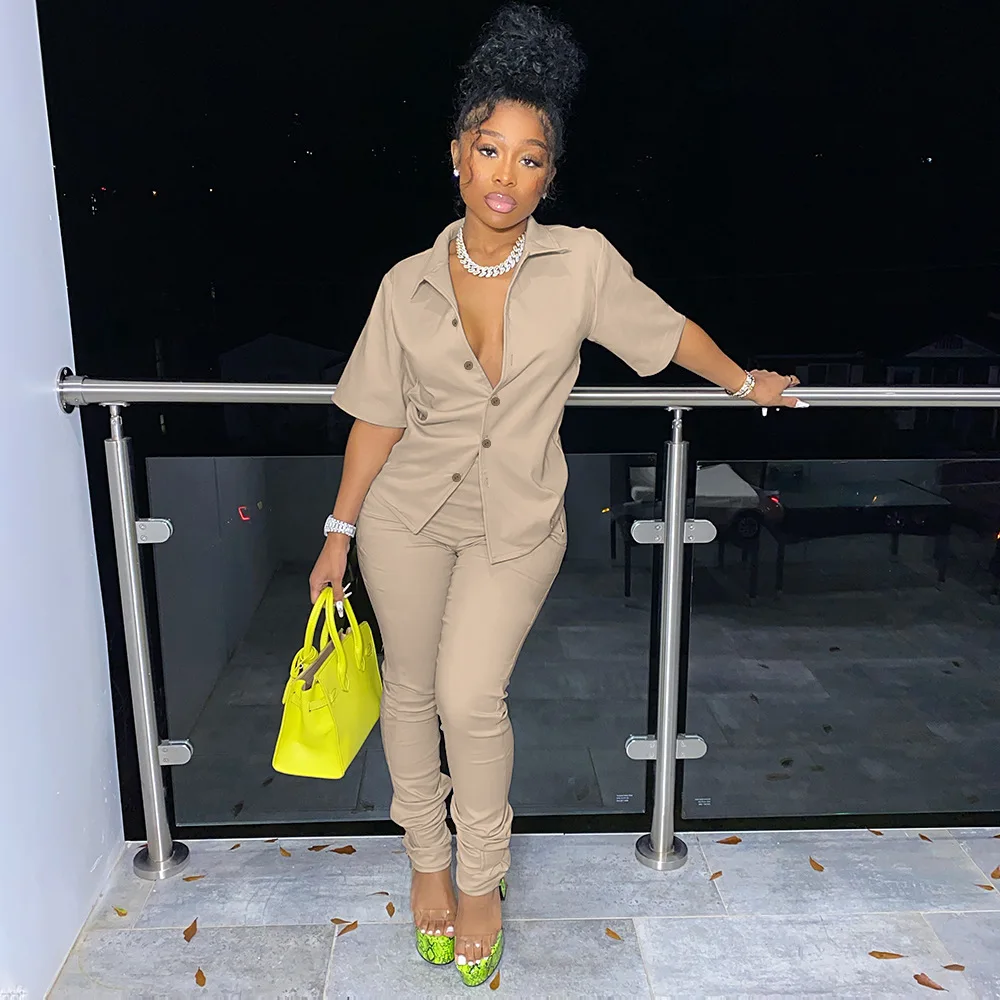 New Arrival Short Sleeve Long Pants Workout 2022 Two Piece Causal Set Women Clothing, Customized color
New Arrival Short Sleeve Long Pants Workout 2022 Two Piece Causal Set Women Clothing, Customized color