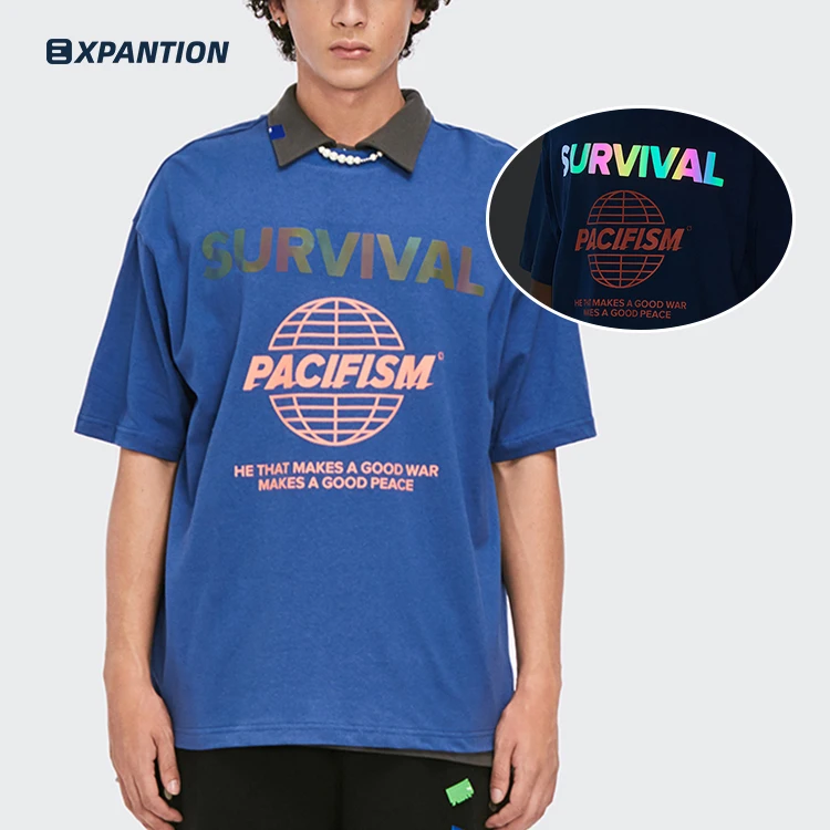 EXP factory wholesale summer streetwear short sleeve custom printing men's hip pop reflective t shirt, 3 colors
EXP factory wholesale summer streetwear short sleeve custom printing men's hip pop reflective t shirt, 3 colors