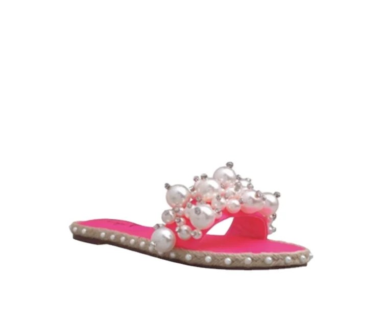 New Women's Summer Flat Pearl Sandals Fashion Pearl Decoration Woman Sandals Solid Color Outdoor Shoes Plus Size, Picture
New Women's Summer Flat Pearl Sandals Fashion Pearl Decoration Woman Sandals Solid Color Outdoor Shoes Plus Size, Picture