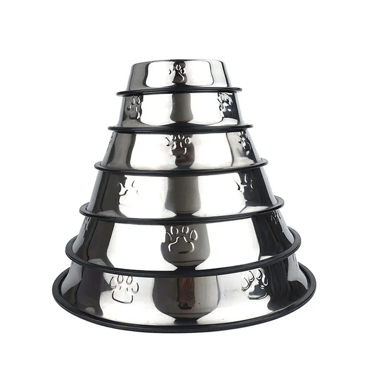 Promotional Multi-Size Anti-Slip Stainless Steel Dog Cat Pet Feeder Bowl With Footprint
Promotional Multi-Size Anti-Slip Stainless Steel Dog Cat Pet Feeder Bowl With Footprint