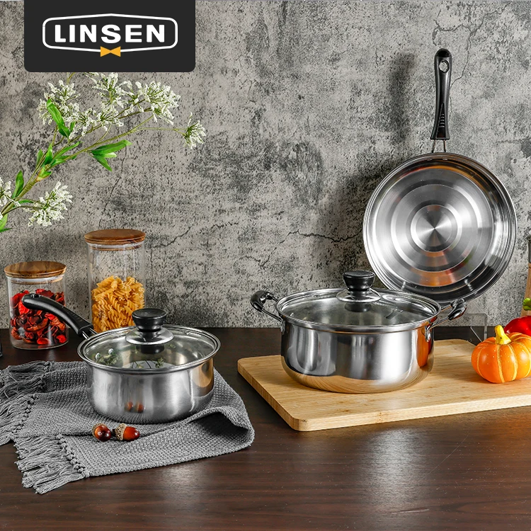 RTS Cookware Set Kitchen 3 Set Aluminum 304 Stainless Steel For Milk Pot, Soup Pot, Wok, Silver
RTS Cookware Set Kitchen 3 Set Aluminum 304 Stainless Steel For Milk Pot, Soup Pot, Wok, Silver