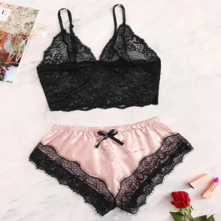 Top and Shorts Pajama Set Satin Custom lace lingerie Satin Silk pajamas 2 Pieces set Sleep wear sexy pajamas, Picture shows
Top and Shorts Pajama Set Satin Custom lace lingerie Satin Silk pajamas 2 Pieces set Sleep wear sexy pajamas, Picture shows