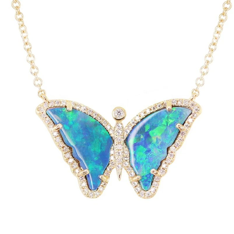 Gemnel luxury jewelry 925 sterling silver 18k gold crystals opal butterfly necklace
Gemnel luxury jewelry 925 sterling silver 18k gold crystals opal butterfly necklace
