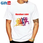 Men's Short-Sleeved Sublimation Printing Crew Neck T shirt Run Wear Dry Fit Sports Marathon Running T Shirts