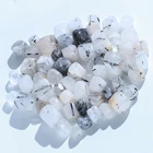 Wholesale Natural Black Hair Quartz Crystal Gravel Chakra Crystal Healing Stones for Decoration
