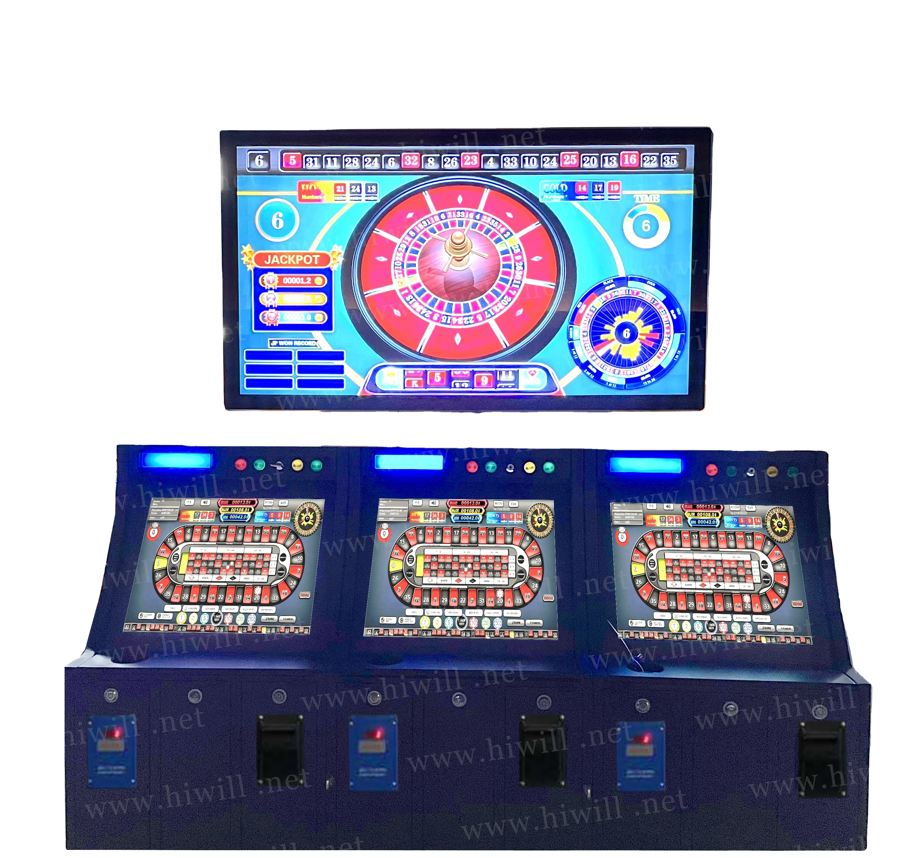 Factory Jackpot roulette kits video game 3 Player Super Mega Ball Intelligent Roulette Machine from China, As photo
Factory Jackpot roulette kits video game 3 Player Super Mega Ball Intelligent Roulette Machine from China, As photo
