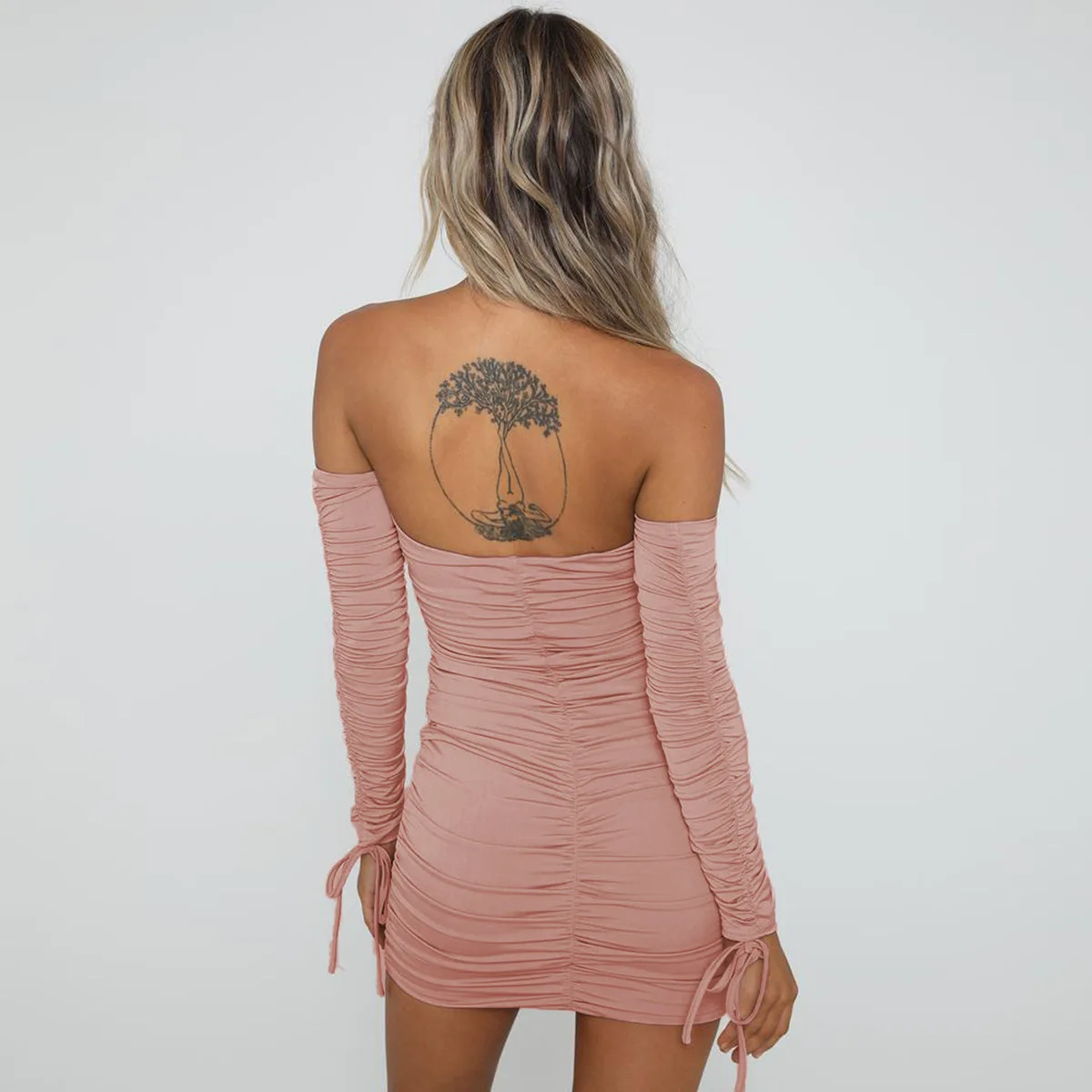 Soild Hot Hollow Out Long Sleeve Backless Strap Bodycon Party Club Mini Dress Sexy Backless Dresses Women, Customized colors
Soild Hot Hollow Out Long Sleeve Backless Strap Bodycon Party Club Mini Dress Sexy Backless Dresses Women, Customized colors