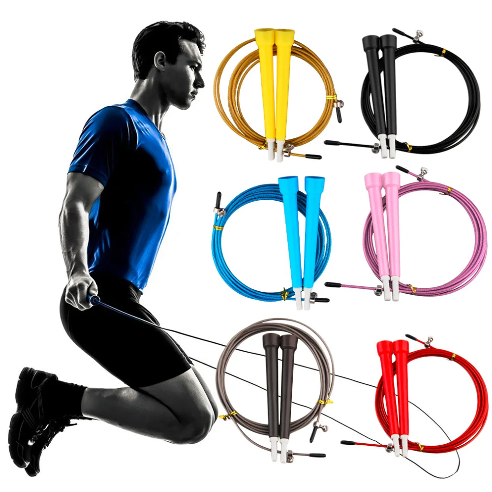 Skipping Cable Steel Wire Adjustable Fast Speed ABS Handle Flexible Jump Ropes starlights Training Boxing Sports Exerci, Black;pink;blue;red;gray;yellow
Skipping Cable Steel Wire Adjustable Fast Speed ABS Handle Flexible Jump Ropes starlights Training Boxing Sports Exerci, Black;pink;blue;red;gray;yellow