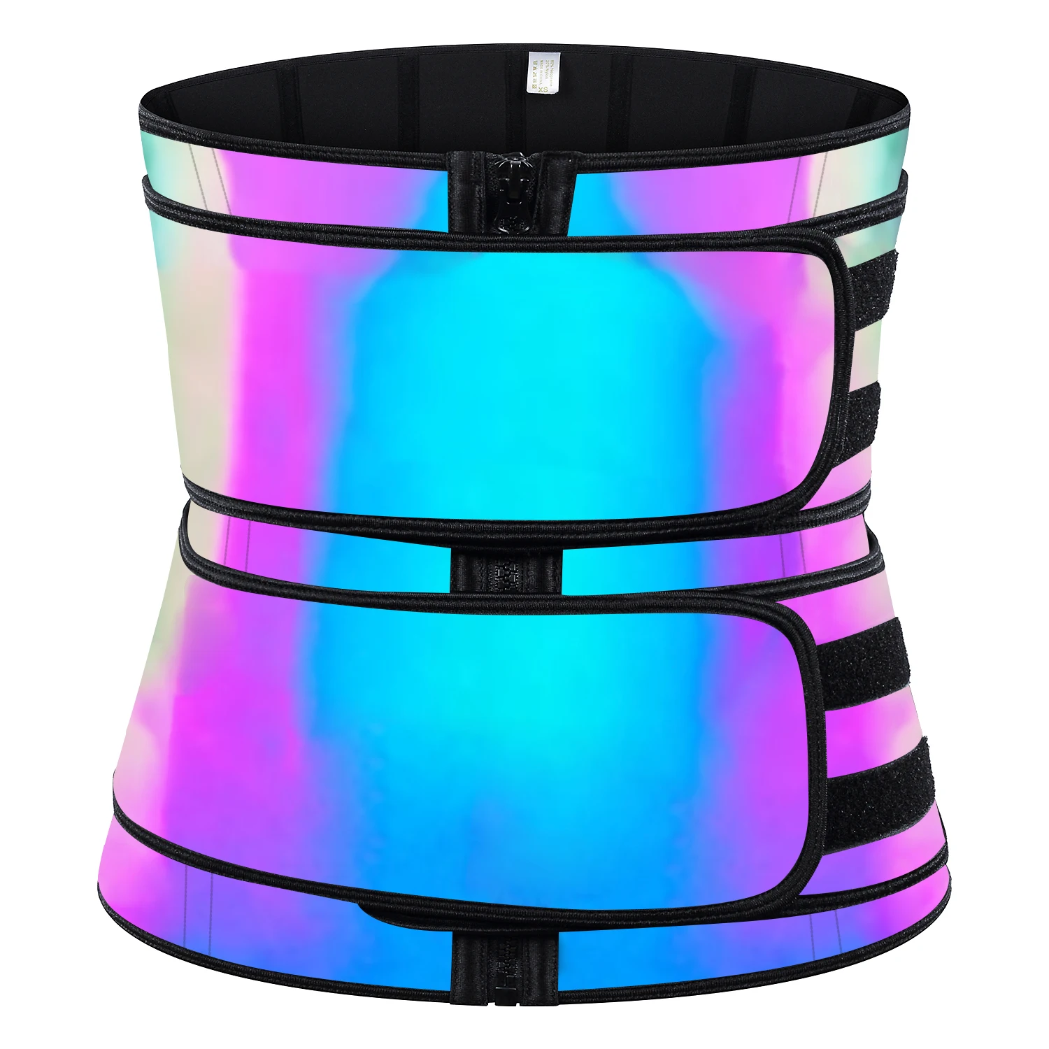 Wholesale Private Label Latex Two Belt 9 Steel Boned Zipper Women Reflective Fabric Rainbow Reflective latex waist trainer
Wholesale Private Label Latex Two Belt 9 Steel Boned Zipper Women Reflective Fabric Rainbow Reflective latex waist trainer