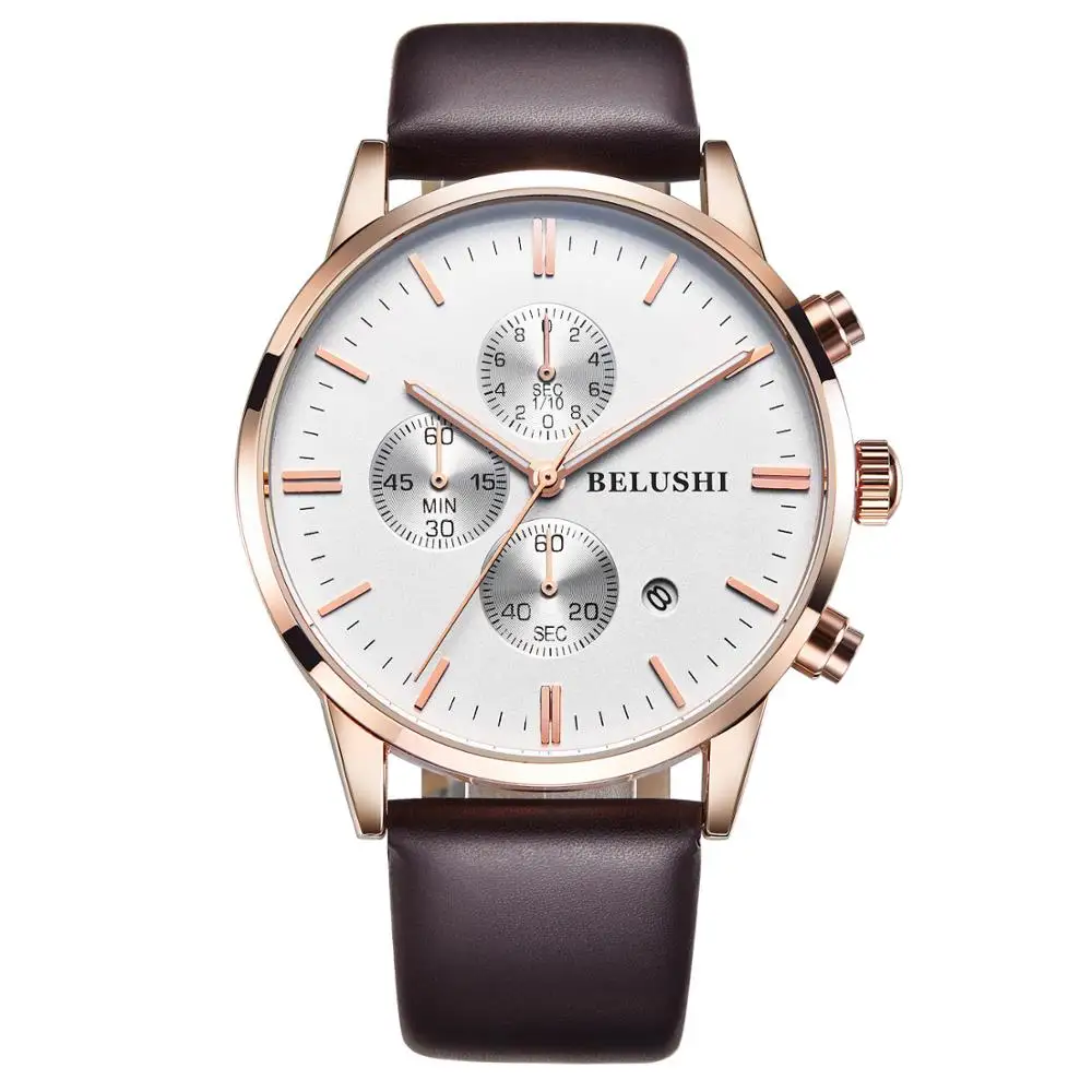 chronograph luxury leather waterproof quartz oem brand hands wristwatches custom logo wrist watch men, Black ,white
chronograph luxury leather waterproof quartz oem brand hands wristwatches custom logo wrist watch men, Black ,white