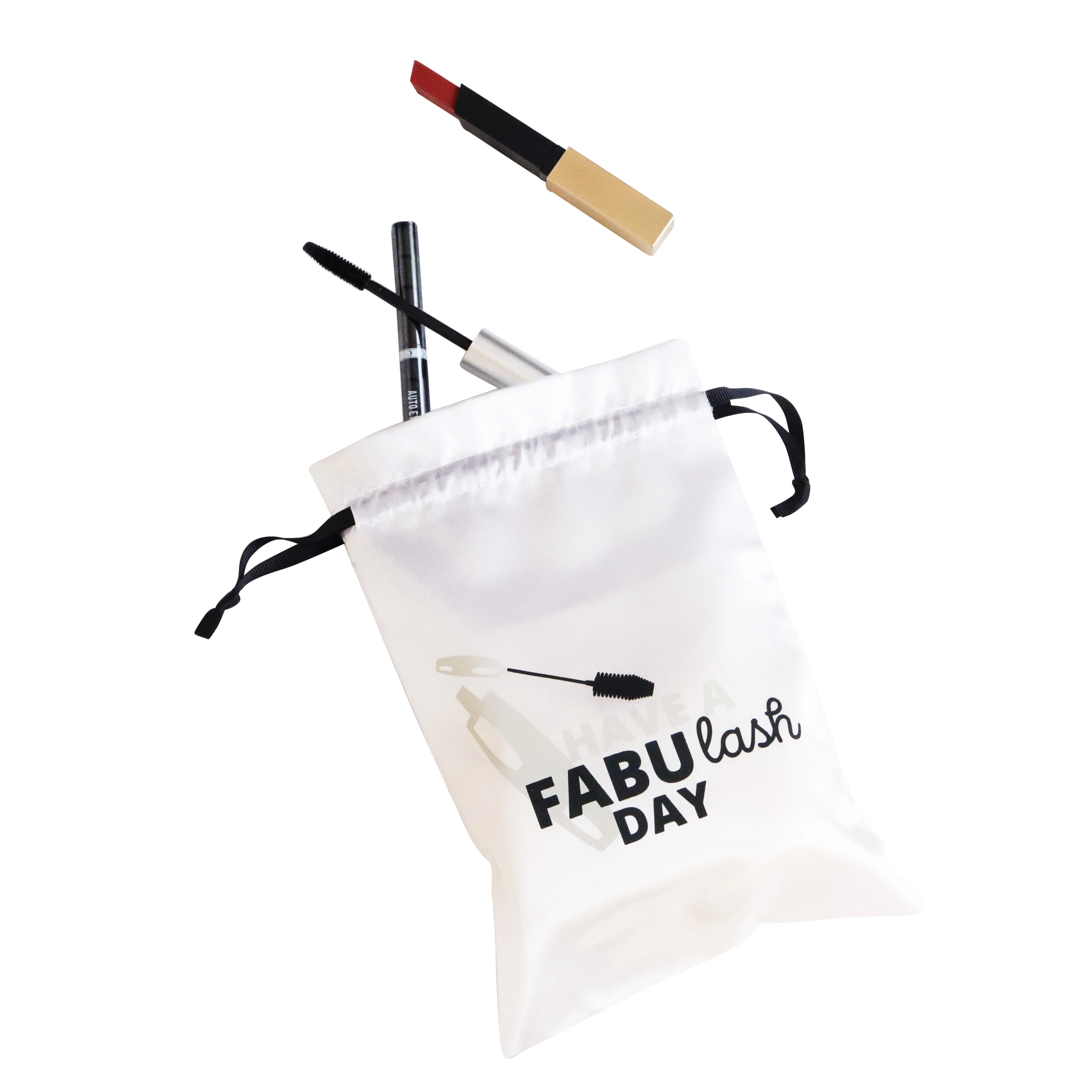 High quality soft white satin silk drawstring bag with logo printing for cosmetic makeup eyelash lipstick packaging dust pouch
High quality soft white satin silk drawstring bag with logo printing for cosmetic makeup eyelash lipstick packaging dust pouch
