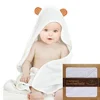 Organic Bamboo Baby Hooded Bath Towel Infant with Animal Bear Ears