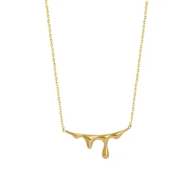 Newest Arrival Real Gold Plated Thin Chain Lava Style Choker Necklace Stainless Steel Water Drop Shaped Necklace For Girls
Newest Arrival Real Gold Plated Thin Chain Lava Style Choker Necklace Stainless Steel Water Drop Shaped Necklace For Girls