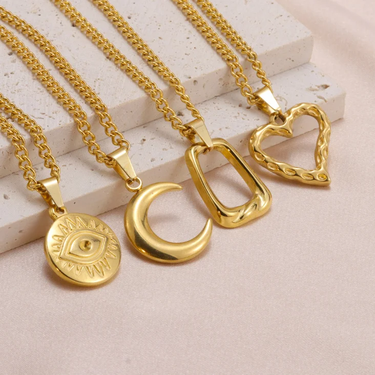 New titanium steel moon love eye pendant necklace For women Fashion Jewelry Necklaces 
New titanium steel moon love eye pendant necklace For women Fashion Jewelry Necklaces