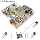 LICHEN 4CH Wireless 1080P NVR Kit 12" LCD Monitor Security CCTV Camera System