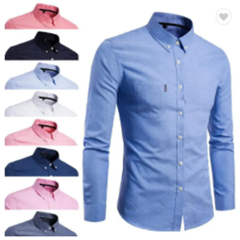 High Quality Casual Cotton Oxford Tops Blouse Long Sleeve Soft Slim Fit Business Formal Shirt for Men, 9 colors
High Quality Casual Cotton Oxford Tops Blouse Long Sleeve Soft Slim Fit Business Formal Shirt for Men, 9 colors