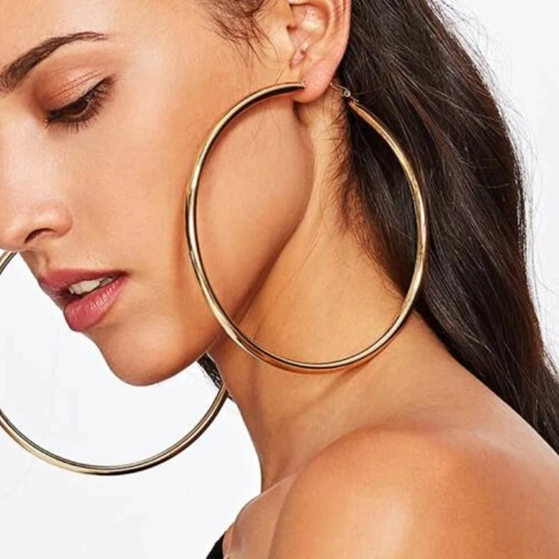 Women Jewelry Gold Plated Oversized 100mm Big Hoop Earrings Statement Accessories, Gold, silver
Women Jewelry Gold Plated Oversized 100mm Big Hoop Earrings Statement Accessories, Gold, silver